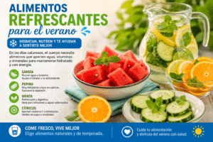 7 alimentos refrescantes para hidratarte y combatir el calor en verano