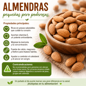 Almendras: propiedades, beneficios, valor nutricional y cómo consumirlas