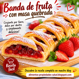 Banda de fruta con masa quebrada