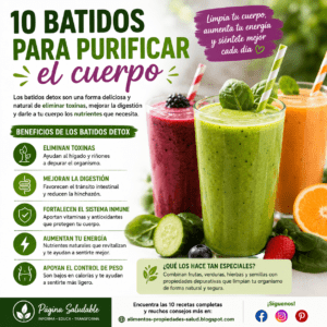 10 Batidos Saludables de Frutas y Verduras: Recetas Fáciles y Nutritivas