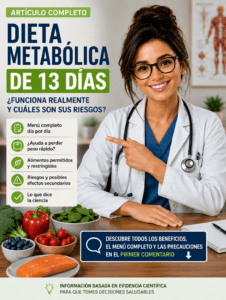 Dieta metabólica de 13 días: menú completo, ventajas, riesgos y opinión de expertos