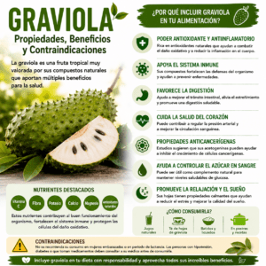 Graviola o Guanábana: Propiedades, Beneficios, Contraindicaciones y Cómo Consumirla