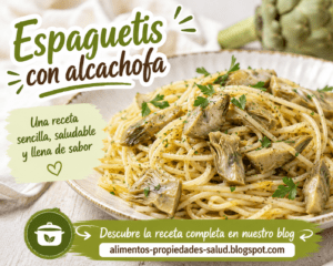 Espaguetis integrales con alcachofas: receta fácil, saludable y deliciosa