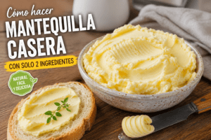 Cómo hacer mantequilla casera con solo 2 ingredientes