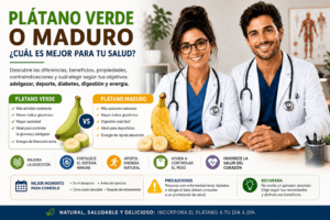 Platano verde o maduro: diferencias, beneficios, propiedades y cuál es mejor para la salud
