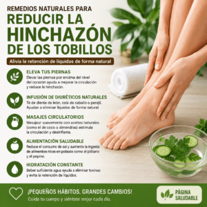 10 remedios para reducir los tobillos hinchados y aliviar la retención de líquidos