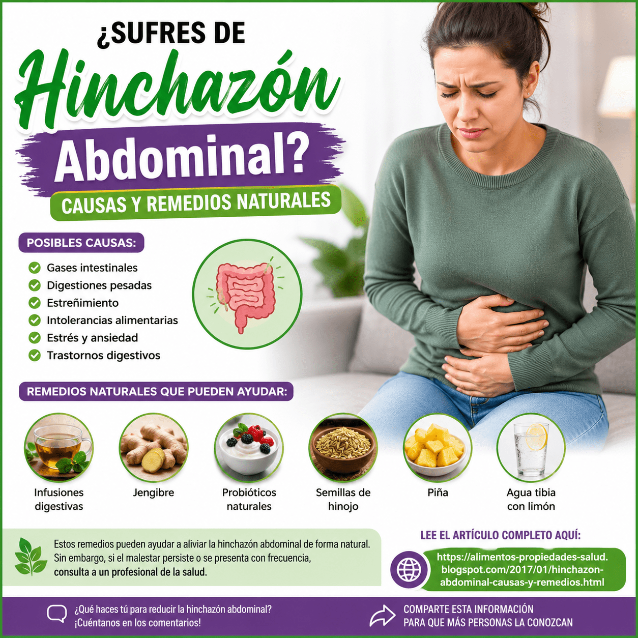 hinchazón abdominal La hinchazón abdominal es uno de los problemas digestivos más comunes que experimenta la población mundial.