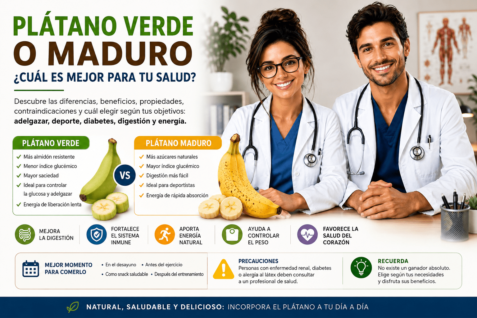 plátano ¿Cuál es el mejor momento para comer un plátano?